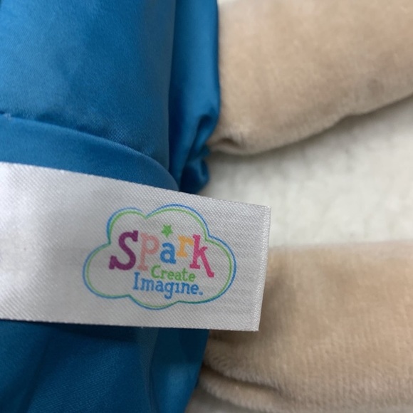 Spark Create Imagine 16" boy lamb grey wearing tie plush rattle stuffed animal - Picture 11 of 11